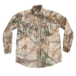 Game Winner Real Tree Shirt Mens Medium Camouflage Thick Long Sleeve Hunting - Picture 1 of 14