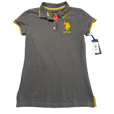 Camisa Polo U.S.Polo ASSN Mujer Talla S Gris USPA Bordada Manga Corta Nueva con Etiquetas Foto 1 de 4