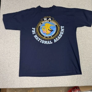 Vintage FBI National Academy Shirt Herren 2XL Navy Blau Signal Mega-Tee USA 90s - Bild 1 von 8