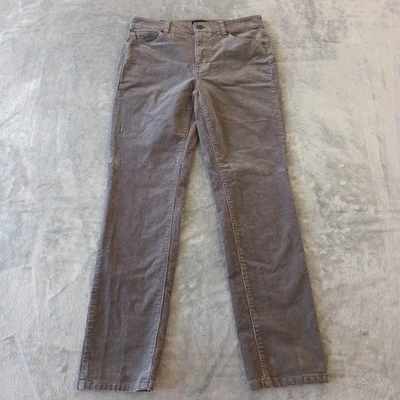 Talbots Pants Womens Size 4P Gray Corduroy Chino 28x27 Mid Rise Cotton Blend - Image 1 of 4