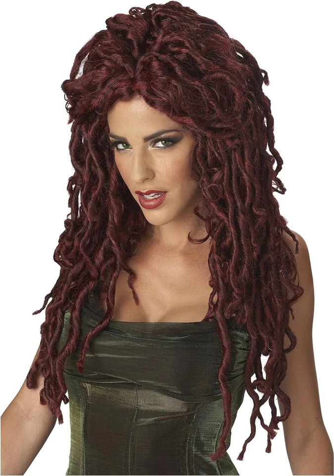Peluca Medusa Larga Marrón Rastas Elegante Vestir Halloween Adulto Disfraz Accesorio Foto 1 de 1