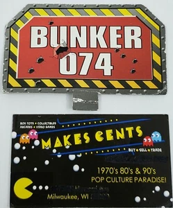 1990 Vintage Matchbox Mini Fold N Go Military Bunker 074 Sign Original Part - Picture 1 of 1