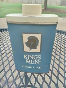 Vintage KINGS MEN Luxury Talc Tin w/ contents - Picture 1 of 3