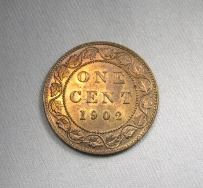 1902 Canada Large Cent VCH UNC Red & Brown Coin AM665 - Image 1 of 3