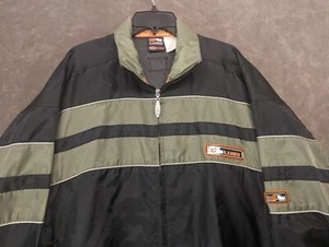 Lugz Vintage 1990s Skate Brand Pullover Windbreaker Green Black M832 - Picture 1 of 10