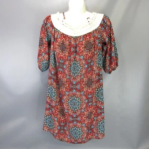 Trixxi Blumen Kleid Damen Gr. S Babydoll Kaleidoskop Vintage Y2K transparent Slip - Bild 1 von 9