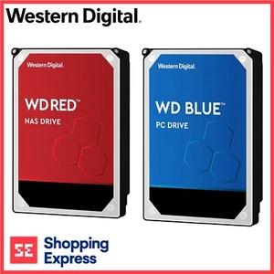 WD 1TB 3TB 4TB 6TB 8TB 10TB 14TB 16TB 18TB HDD Internal Hard Drive BLUE RED Plus - Picture 1 of 5