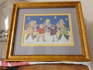 Christmas Signed Lithograph Watercolor-Ann Hughes Johnson-LOVE'S GIFT 10"x8.5" - Picture 1 of 13