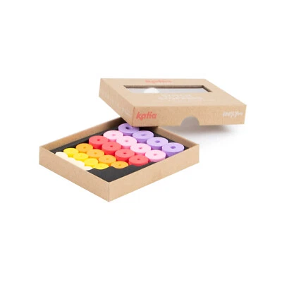 Katia 100% You *24 BUNTE MASCHENSTOPPER* aus Moosgummi für Stricknadeln 6 Größen