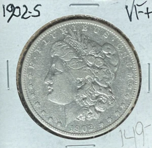 Dólar de plata Morgan 1902-S ~en muy buen estado+ ~buena moneda~ - Imagen 1 de 2
