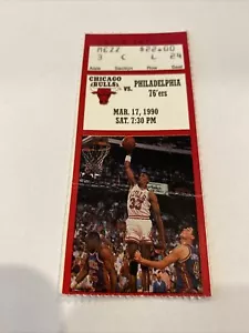 Chicago Bulls Ticket Stub Michael Jordan 32 pts 10 ast 8rb Charles Barkley 26 pt - Picture 1 of 3