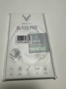 Brand New I soul iPhone (4.7 Inch) Tempered Glass Screen Protector - 4 Pack - Zdjęcie 1 z 1