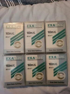 Lote de 6 Cartuchos de Datos ExaByte 307265 Exatape 160mXL 8mm Nuevo Precintado Foto 1 de 4