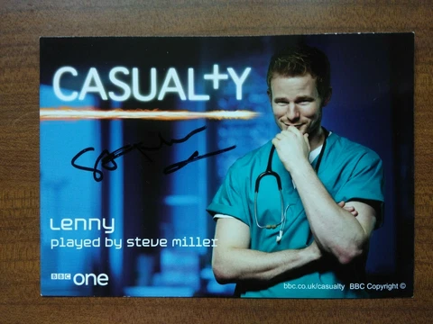 STEVE MILLER *Lenny Lyons* CASUALTY HAND SIGNED AUTOGRAPH FAN CAST CARD Cover