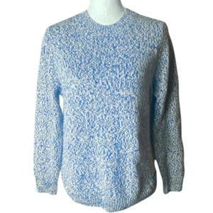 Zara Kids Blue White Speckled Knit Pullover Sweater Size 13-14 - Picture 1 of 5