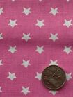 Cath Kidston Home Furnishing Fabric Pink Stars  100% Cotton  - 50 Cms X 140 Cms