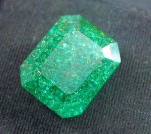 Natural Colombian Emerald Emerald Cut 150 Ct Certified Green Loose Gemstone - Picture 1 of 6