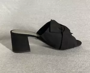 Worthington Shoes Womens Black Suede Sandals Freemont Size 7.5W Block heel NEW - Picture 1 of 17