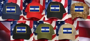 EL SALVADOR PAÍS SOMBRERO GORRA CHALECO BANDERA RECUERDO VIAJE EL SALVADORIANO - Imagen 1 de 19