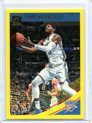 PAUL GEORGE Thunder 2018-2019 Donruss YELLOW FLOOD #117 - Image 1 of 2