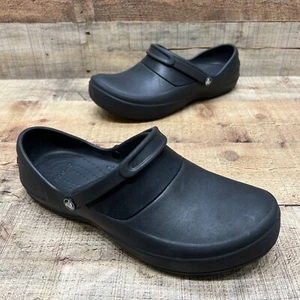 Crocs Womens slip Resist Work Slip On Clogs Black Rubber Size 12 - Picture 1 of 7