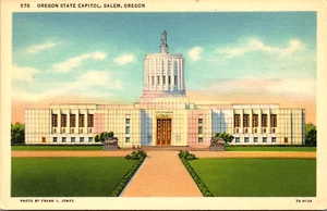 State Capital Looking South From Capital Boulevard Salem Oregon VTG  Postcard - Picture 1 of 2