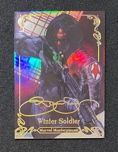 2018 Marvel Masterpieces Gold Signature Achievement WINTER SOLDIER Rainbow Card - Picture 1 of 3