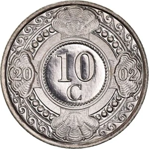 Netherlands Antilles 10 Cents Coin | Beatrix | Orange Blossom | 1989 - 2016 - Picture 1 of 4