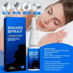 30ML Anti Snoring Spray Stop Snore Breath Throat Relief Sleeping Easier UK - Picture 1 of 12