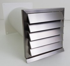 VentilationNord cassa da parete risparmio energetico acciaio inox Ø150 con due valvole di ritegno