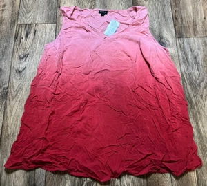 Torrid 1 Dip Dye Challis Tank V-neck Cami Lightweight 1X 14 16 Sleeveless New - Picture 1 of 2
