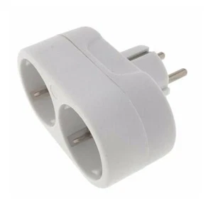 Doppelstecker Mehrfachstecker Stecker 2~fach Horizontal Multistecker~NEU - Picture 1 of 9