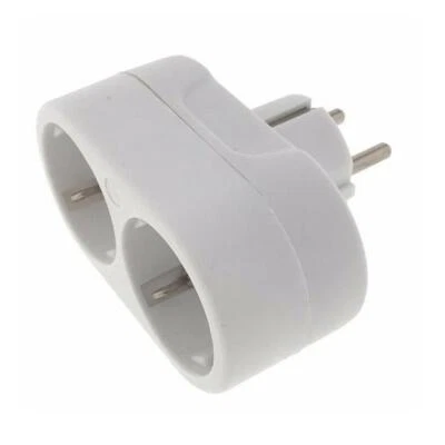 Doppelstecker Mehrfachstecker Stecker 2~fach Horizontal Multistecker~NEU - Bild 1 von 4