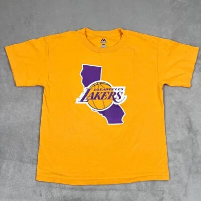Los Angeles Lakers Shirt Kids Size Large Yellow Kobe Bryant 24 Graphic Cotton - Image 1 of 4