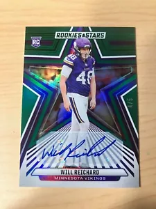 2024 Rookies & Stars Will Reichard #297 Autografo Holofoil Verde 4/5 - Foto 1 di 2