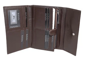 KATANA Compagnon de voyage porte chéquier femme en cuir réf 553050 choco (3 coul - Imagen 1 de 5
