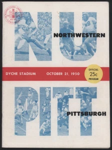 1950 Pittsburgh vs Northwestern  Football Game Program - Picture 1 of 1