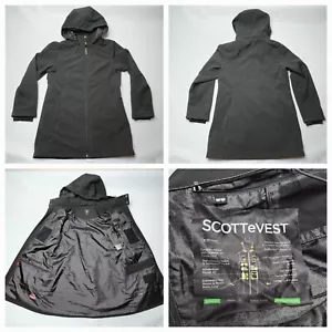 SCOTTeVEST Gr. M schwarz Penny Winter Regen Mantel 19 versteckte Taschen Softshell Jacke - Bild 1 von 14