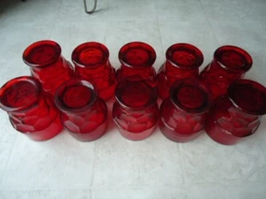 Set (10) Georgian Ruby by Viking 9 Oz Flat Red Tumbler 4 ¼” X3” - Picture 1 of 5