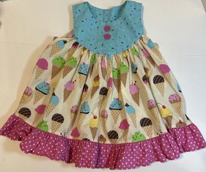 Eleanor Rose Mädchen Größe 2 Eiscreme Kleid Tunika und Rüschen - Bild 1 von 7