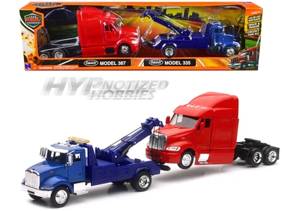NEW RAY   1:43  PETERBILT MODEL 335 TOW TRUCK & MODEL 387 CAB SS-15053 - Image 1 of 2