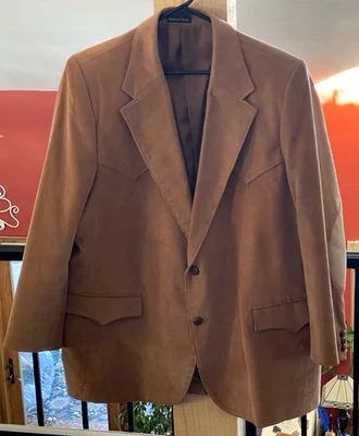 Blazer occidental Circle S tostado pana gamuza parches en el codo chaqueta deportiva de colección 46 R Foto 1 de 4