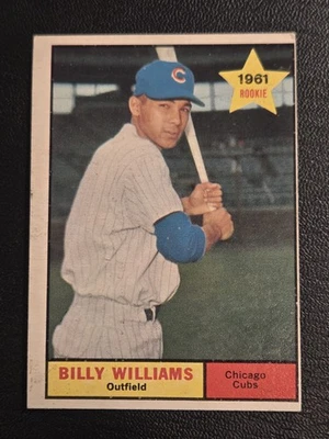 1961 Topps Billy Williams #141 RC (tarjeta de novato) - sin pliegues - Chicago Cubs Foto 1 de 4