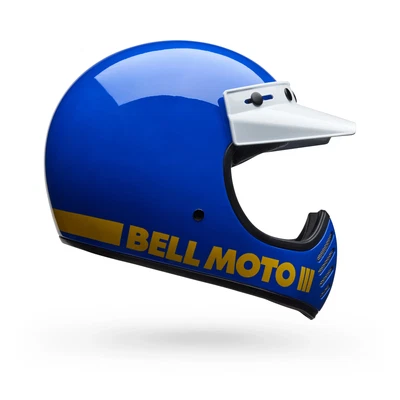 Bell Moto-3 Motorcycle Helmet Classic Gloss Blue Medium Foto 1 de 4