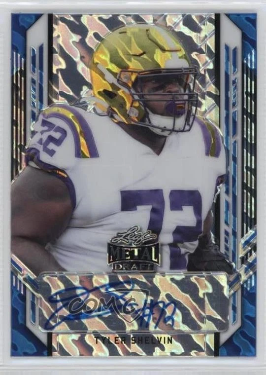 2021 Leaf Metal Draft Portrait Auto Blue Marble /40 Tyler Shelvin #PA-TS2 Auto - Image 1 of 2
