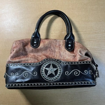 Mujer Blazin Roxx Bolso de Mano Cartera Estrás Texas Star Marrón/Tostado Foto 1 de 4