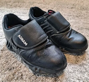 Asham Curling Shoes Woman's Size 9.5/ Men's Size 7.5 BLACK SLIDER Read - Picture 1 of 9