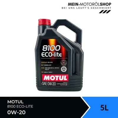 Olio motore Motul 8100 Eco-Lite 0W-20 Ford Opel GM GF-6A 5 litri - Immagine 1 di 4