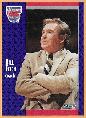 BILL FITCH NEW JERSEY NETS #132 FLEER 1991 - Image 1 of 2