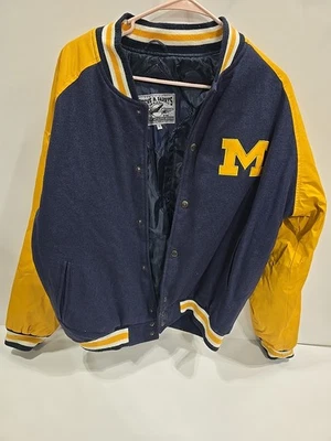 Michigan Wolverines Steve & Barry’s Size MED Vintage Varsity Jacket. Free Shippi - Image 1 of 4